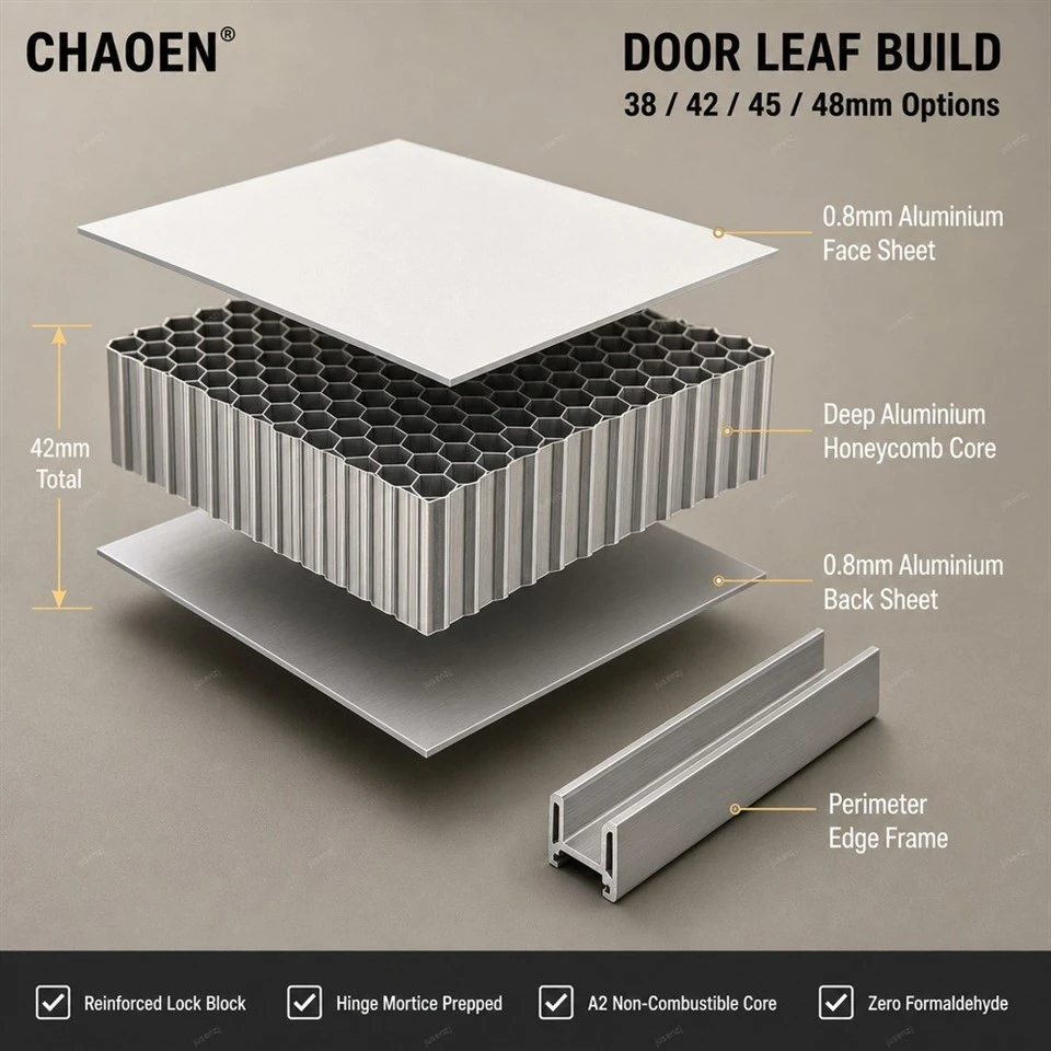 Custom Thickness 50mm Aluminum Honeycomb Door Leaf Panels-CHAOEN best Custom Thickness 50mm Aluminum Honeycomb Door Leaf Panels-CHAOEN best