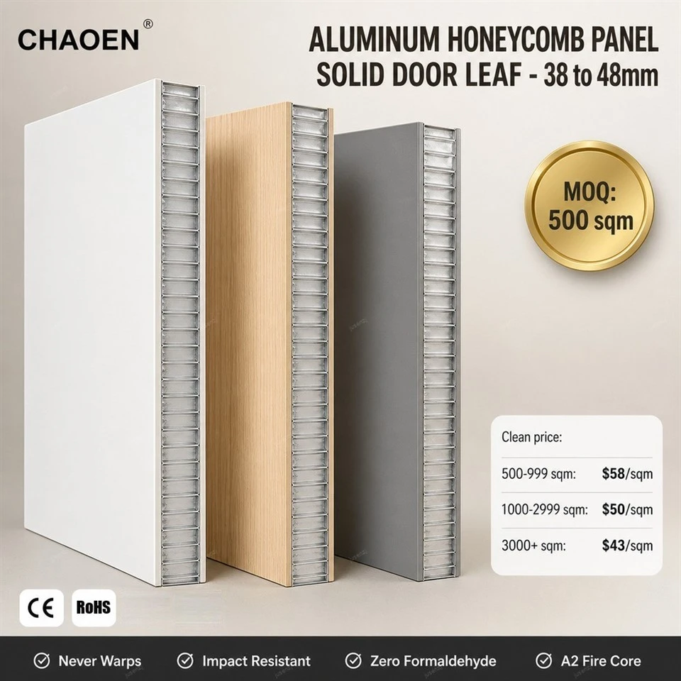 Custom Thickness 50mm Aluminum Honeycomb Door Leaf Panels-CHAOEN factory Custom Thickness 50mm Aluminum Honeycomb Door Leaf Panels-CHAOEN factory